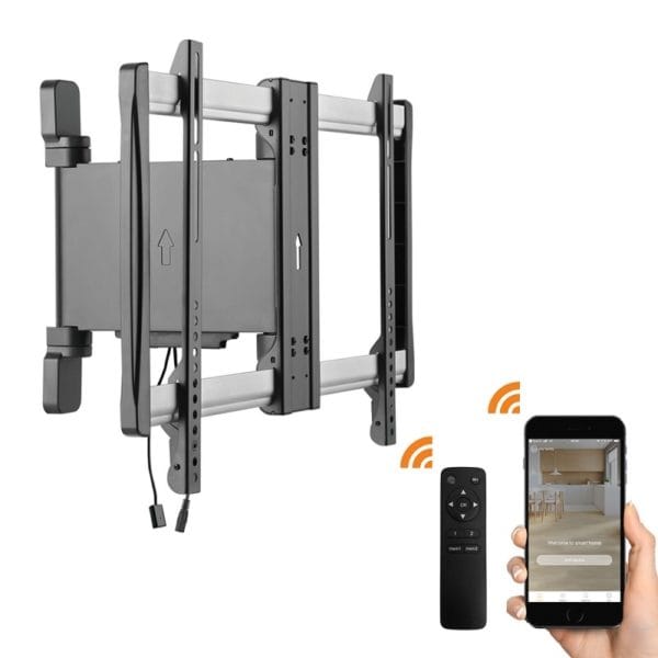 Lithe Audio 06311 Motorised Out & Pan Wall TV Mount with Smart Hub & remote