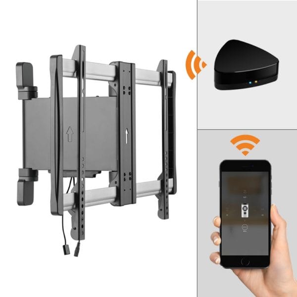 Lithe Audio 06311 Motorised Out & Pan Wall TV Mount with Smart Hub & remote
