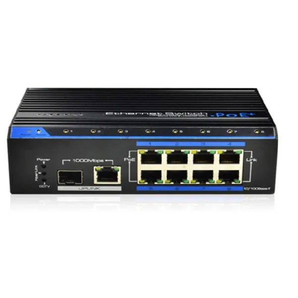 UTEPO UTP7208E-POE-A1 Industrial 8 Ports PoE Fast Ethernet Switch