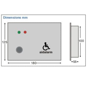 Hoyles A600F Disabled Person Toilet Alarm Stainless Steel Controller