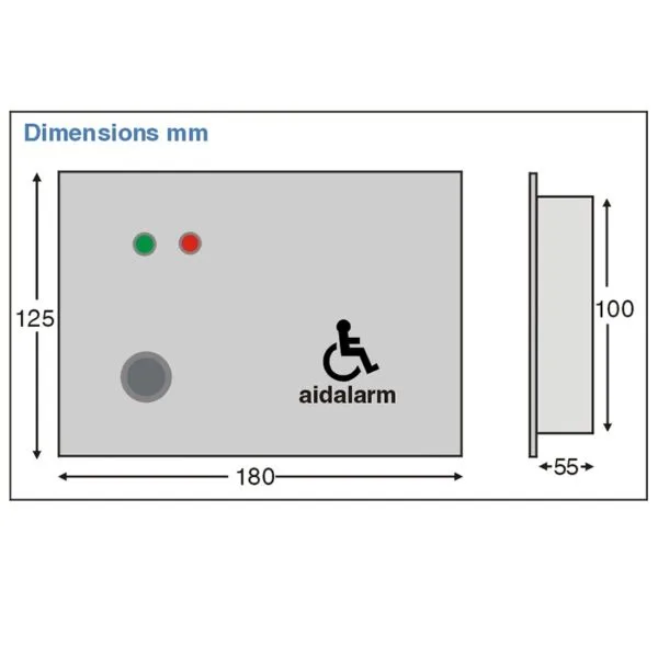 Hoyles A600F Disabled Person Toilet Alarm Stainless Steel Controller
