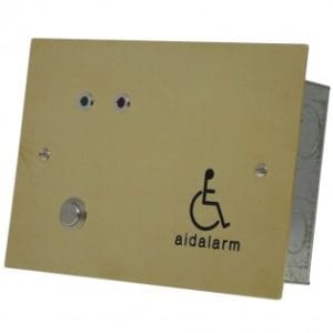 Hoyles A600FBR Disabled Person Toilet Alarm Polished Brass Controller