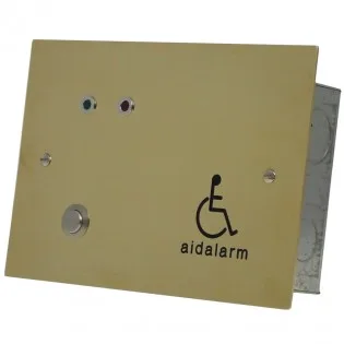 Hoyles A600FBR Disabled Person Toilet Alarm Polished Brass Controller