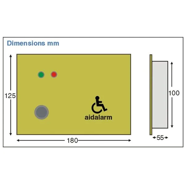 Hoyles A600FBR Disabled Person Toilet Alarm Polished Brass Controller