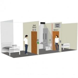 Hoyles IGSFKIT-2 Advanced Shared Bathroom Solution Kit - 2 door version