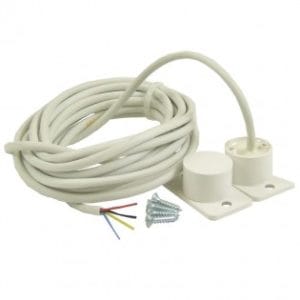 Hoyles DCS/F1M Flush Door Contact with 1m potted cable - white