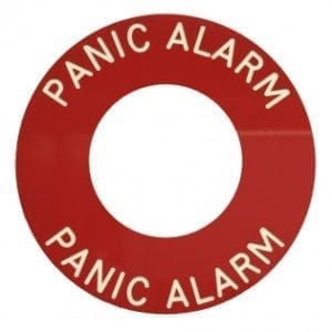 Hoyles DISC-PA Panic Alarm engraved RED disc use with S1711WGB