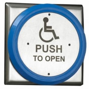 Hoyles eblppo2 Flush Push Pad, pre-printed Disabled logo and Push To Open