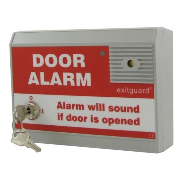 Exitguard Fire Door Alarm with integral keyswitch - Red