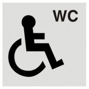 Hoyles LAB35079 Self adhesive Disabled WC sign 100 x 100mm