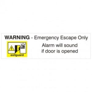Hoyles LAB35084 Emergency Escape Only sign 300 x 90mm