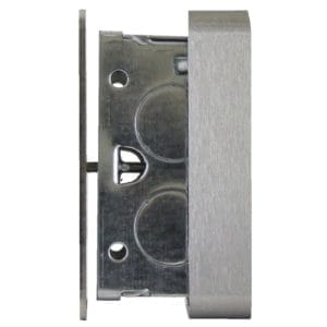 Hoyles S0610-15 Single gang mock stainless steel pattress 15mm deep