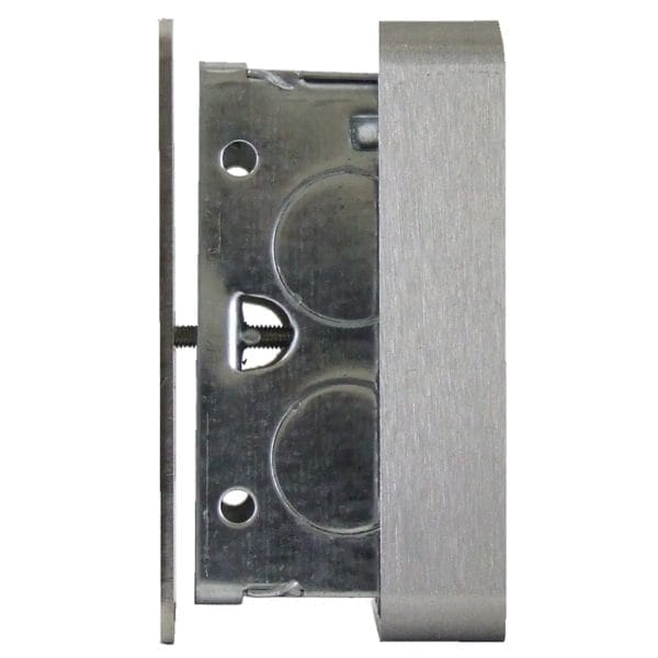 Hoyles S0610-15 Single gang mock stainless steel pattress 15mm deep