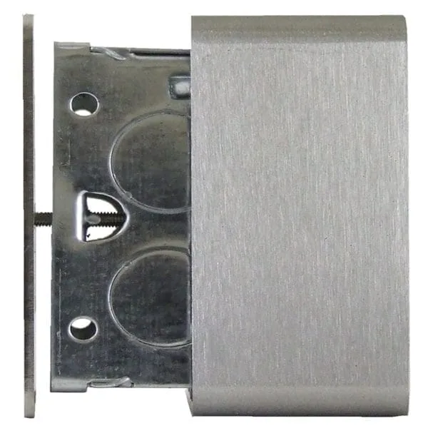 Hoyles S0610-50 Single gang mock stainless steel pattress 50mm deep