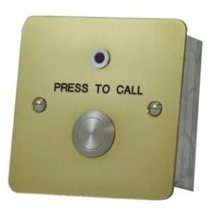 Hoyles S1705BR Polished Brass Call button with re-assurance LED