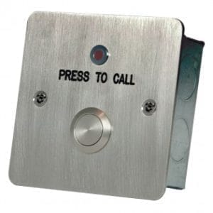 Hoyles S1705S-ATS Call button with LED c/w anti tamper screws stainless steel