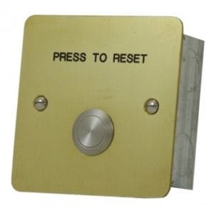 Hoyles S1708BR Polished Brass Press to Reset button