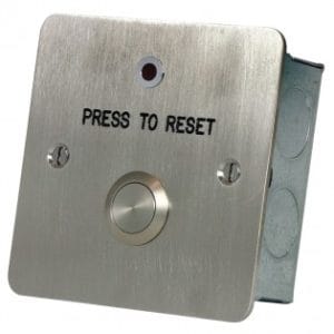 Hoyles S1708SL Press to Reset button with LED Stainless steel
