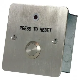 Hoyles S1708SL Press to Reset button with LED Stainless steel