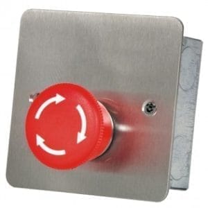 Hoyles S1711S-ATS Mushroom latching button twist release c/w anti tamper screws