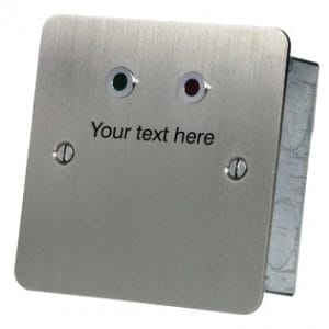 Hoyles S1714STC Two LEDs with Custom text Stainless steel