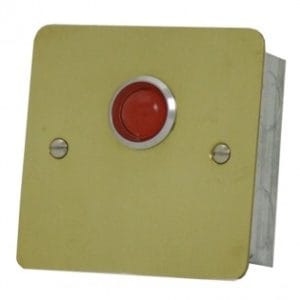 Hoyles S1778BR Polished Brass Red Overdoor Light and sounder