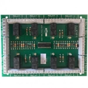 Hoyles S312N-8 8 x transistorised double pole relay modules on a single PCB