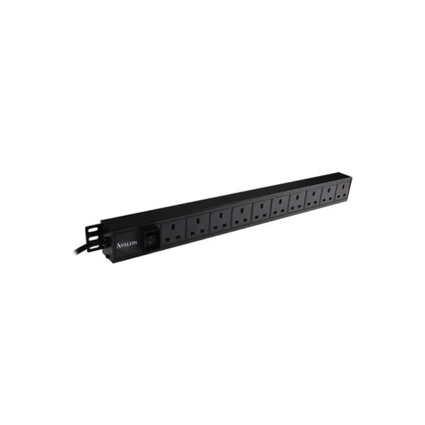 10 Way PDU with C13 Sockets, 10A, 3mtr cable with C14 Plug