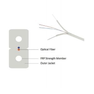 Avalon 04 Core Single Mode FTTH Flat Indoor Fiber Cable - LSZH Sheath