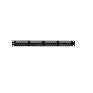 Avalon Cat6A 24 Port Unshielded Patch Panel - 1U - Loaded