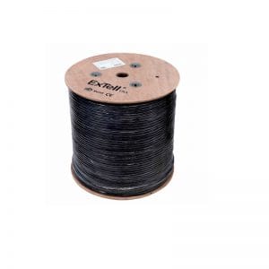 ExTell Black UTP CAT6 Cable Outdoor PE 305m Drum