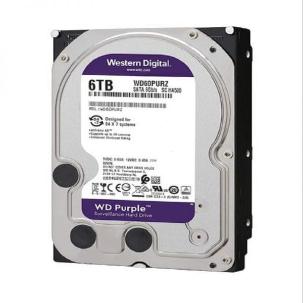 WD Surveillance Hard Drive 6TB Silver/Purple