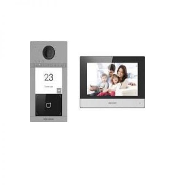 Supply ,Installation , Testing & Commissioning of Hikvision DS-KIS604-P Video intercom Kit with ds-30105-p/em 4Port Poe Switch