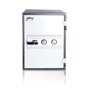 Fr 30 Fire Resistant Safe (vertical) With 2 Key Lock Black/White