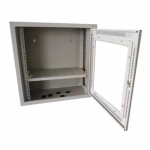DME Prolink - Wall Mount Cabinet Front Glass Door with 19? Mounted Shelf 12U