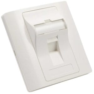 DME Prolink - Faceplate Angled Single with Shutter - White