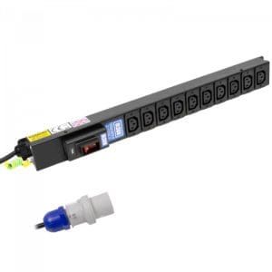 DME Prolink - PDU Combo Vertical Mount Type 16way with 10 Socket, 3m Cable - 250VAC