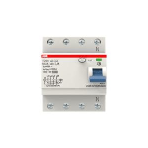 ABB - ELCB 100A 4P 100MA F204 100A/0.10