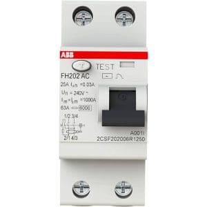 ABB - ELCB 25A 2P 30MA FH202 25A/0.03