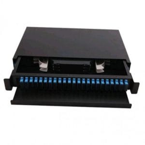 Avalon - 19" 1U 24 Port Modular Fiber Patch Panel with Splice Tray for SC Simplex Single Mode or Multi Mode Adaptors - ANPP-24-1U-SC-SP