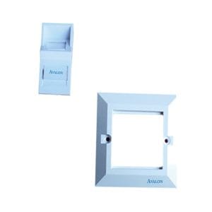 Avalon - Blank Plate for Cover Single Keystone Jack Port Faceplate - ANBVBP-50-BL