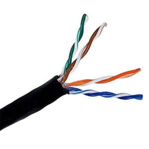 Avalon - Cat 6 SF/UTP Outdoor Cable 305mtr, Black - ANC6STPBK-23-305MT-PE