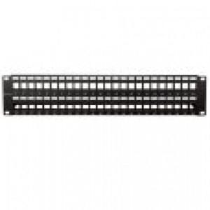 Avalon - Cat 6A 2U Unshielded Blank Patch Panel 48 Port, 19inch - ANC6AUPP-48-BL