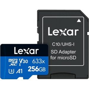 Lexar - High Performance 633x 256Gb Micro SDHC/SDXC UHS-I Card, 100MBPS