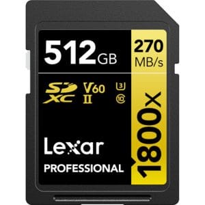 Lexar - Professional 1800x SDXC UHS-II Memory Card, 512GB