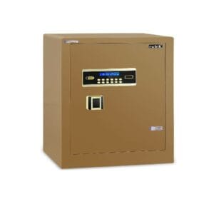 Rubik - Fire Resistance Large Safe Box with Dual Security Digital Keypad and Key Lock, Camel Brown