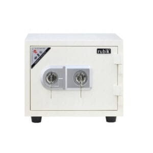 Rubik - Fireproof Safe Box with Key Lock, White - RB42KW-WH