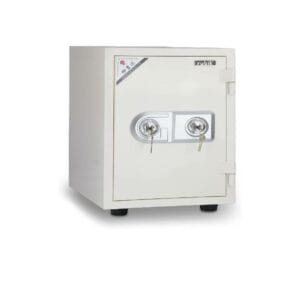 Rubik - Fireptoof Safety Safe Box with Dual Key Locks, White