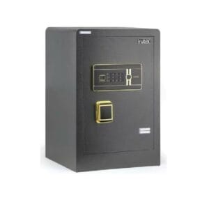 Rubik - Larg Safe Box Large with Digital Keypad and Key Lock, Black - RB60H8-B