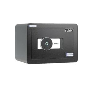 Rubik - Safe Box with Biomatric Fingerprint and Key Lock, Black - RB25FYM
